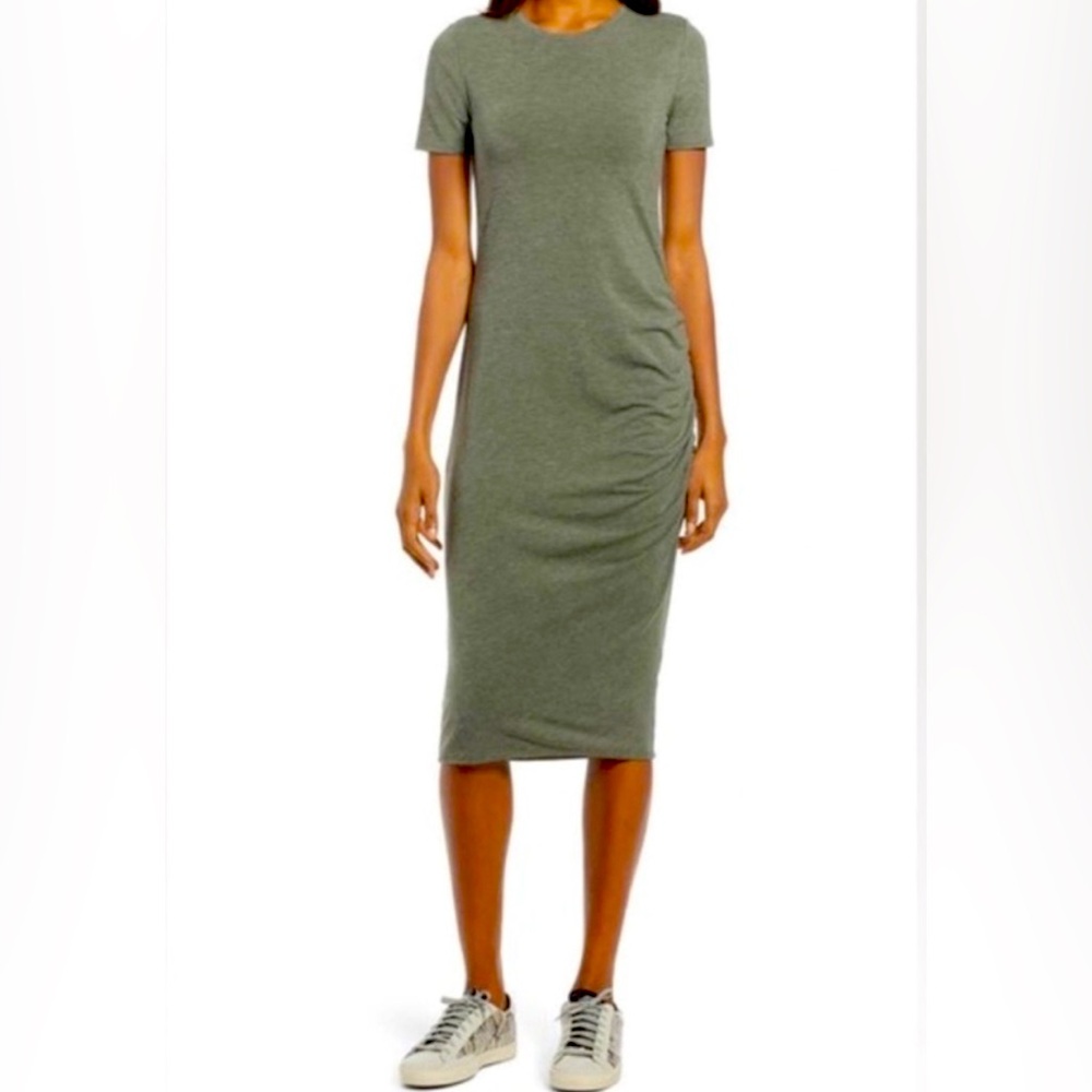Treasure & Bond Olive Midi Dress